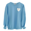Sudadera Personalizable con Corazón en Azul Claro