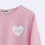 Sudadera Personalizable Rosa Claro con Corazón