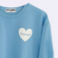Sudadera Personalizable con Corazón en Azul Claro