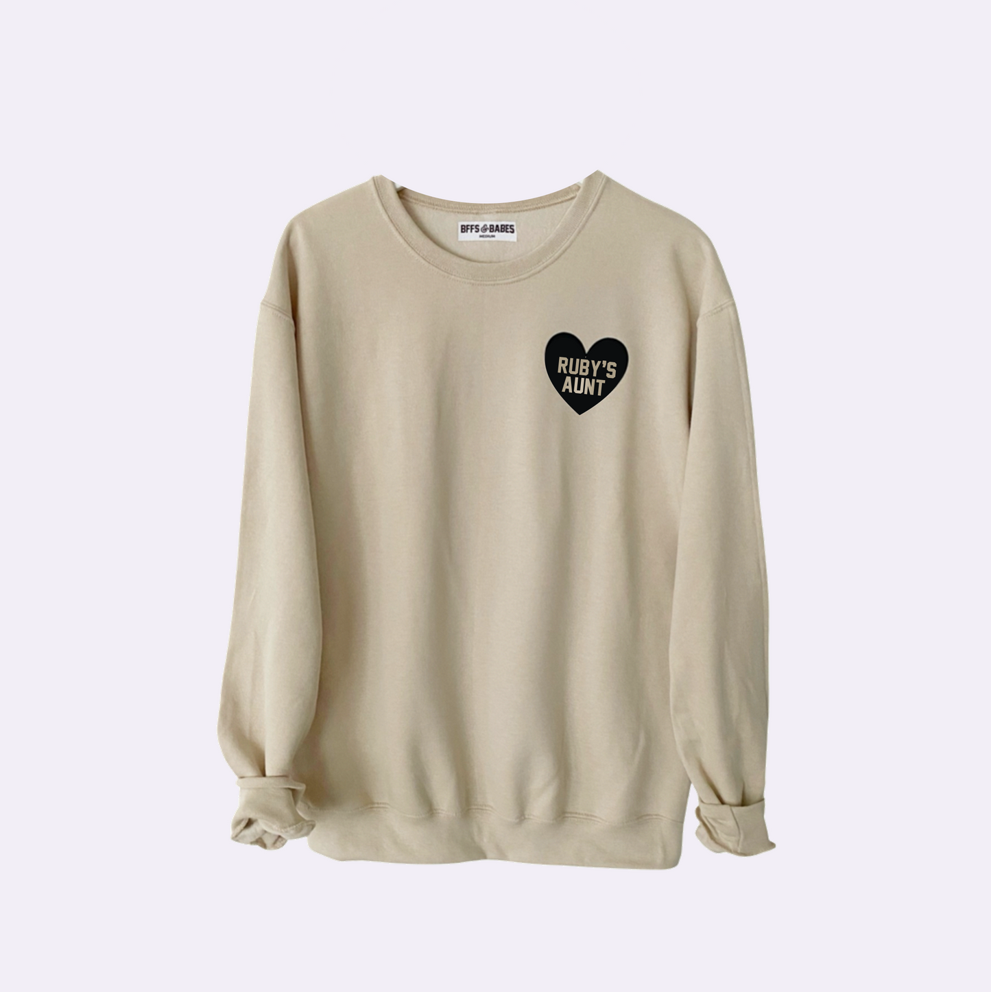 Personalizable Beige Heart Sweatshirt