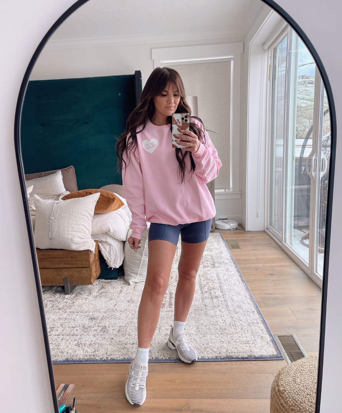 Sudadera Personalizable Rosa Claro con Corazón