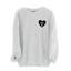 Sweatshirt Heart U Most Gris avec Imprimé de Patte Personnalisé