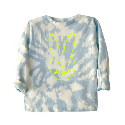 Personalized Bunny Tie-Dye Toddler T-Shirt