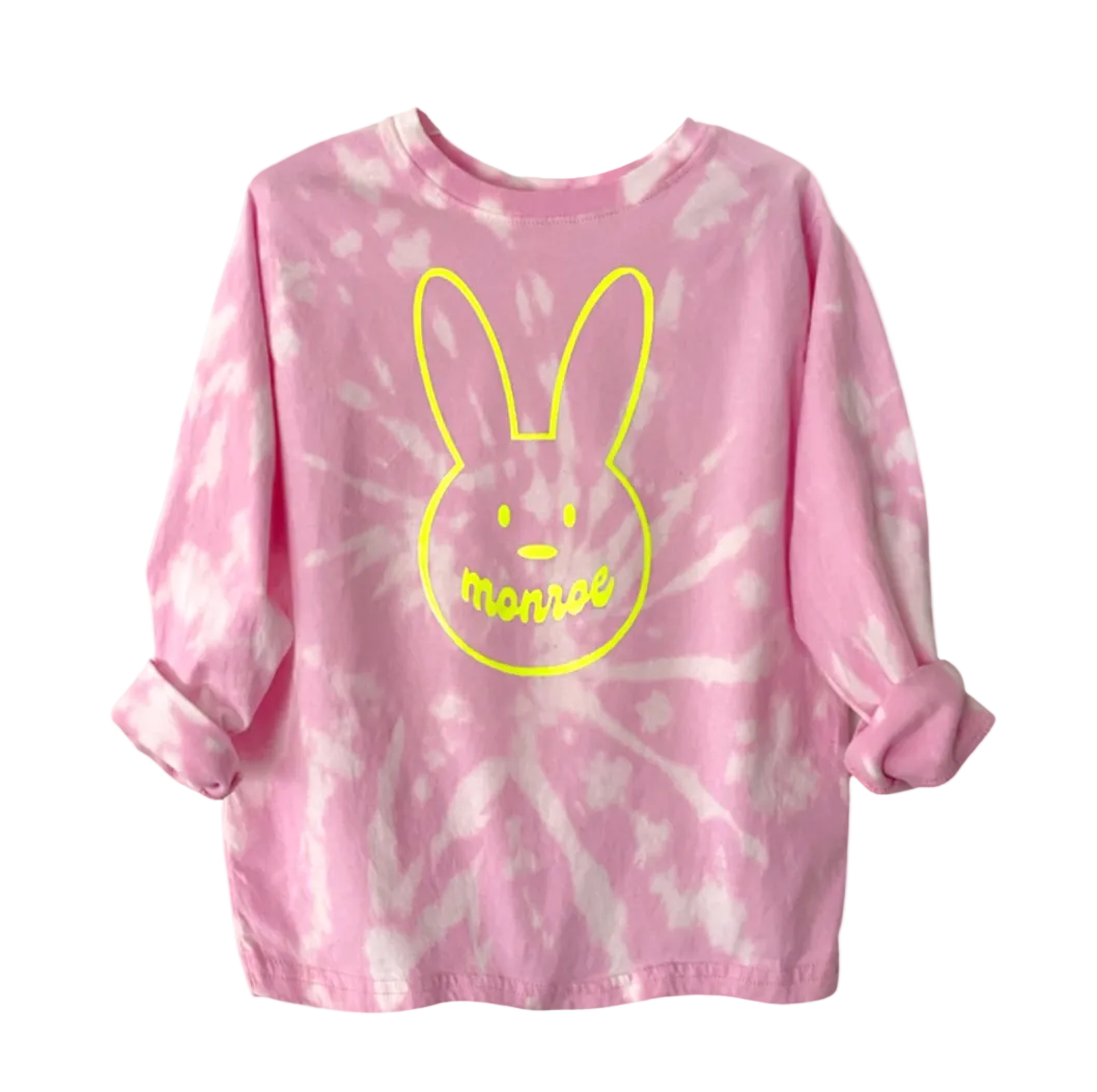T-shirt personnalisé Bunny Tie-Dye pour tout-petit