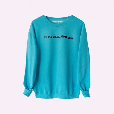 Sudadera Turquesa Cool Mom Era