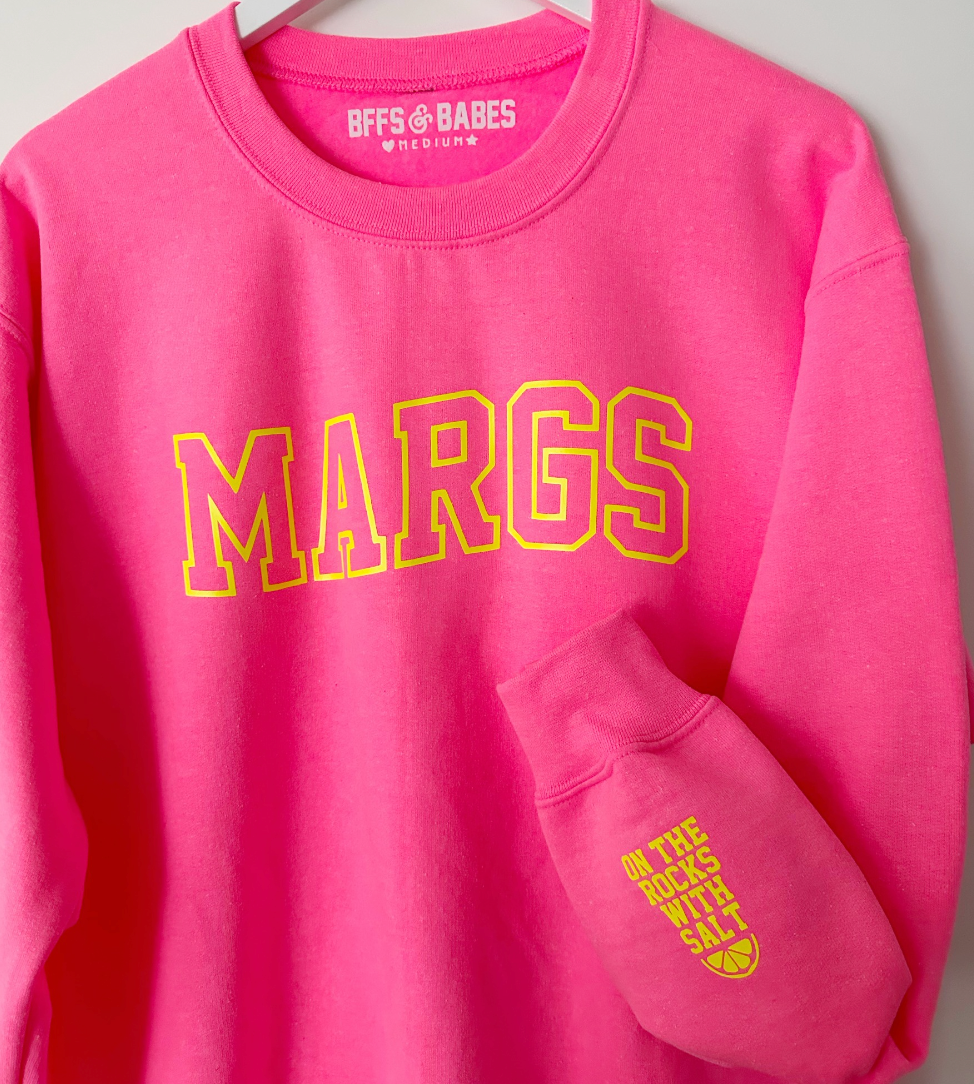 MARGS Pink Printed Sweatshirt with Custom Cuff