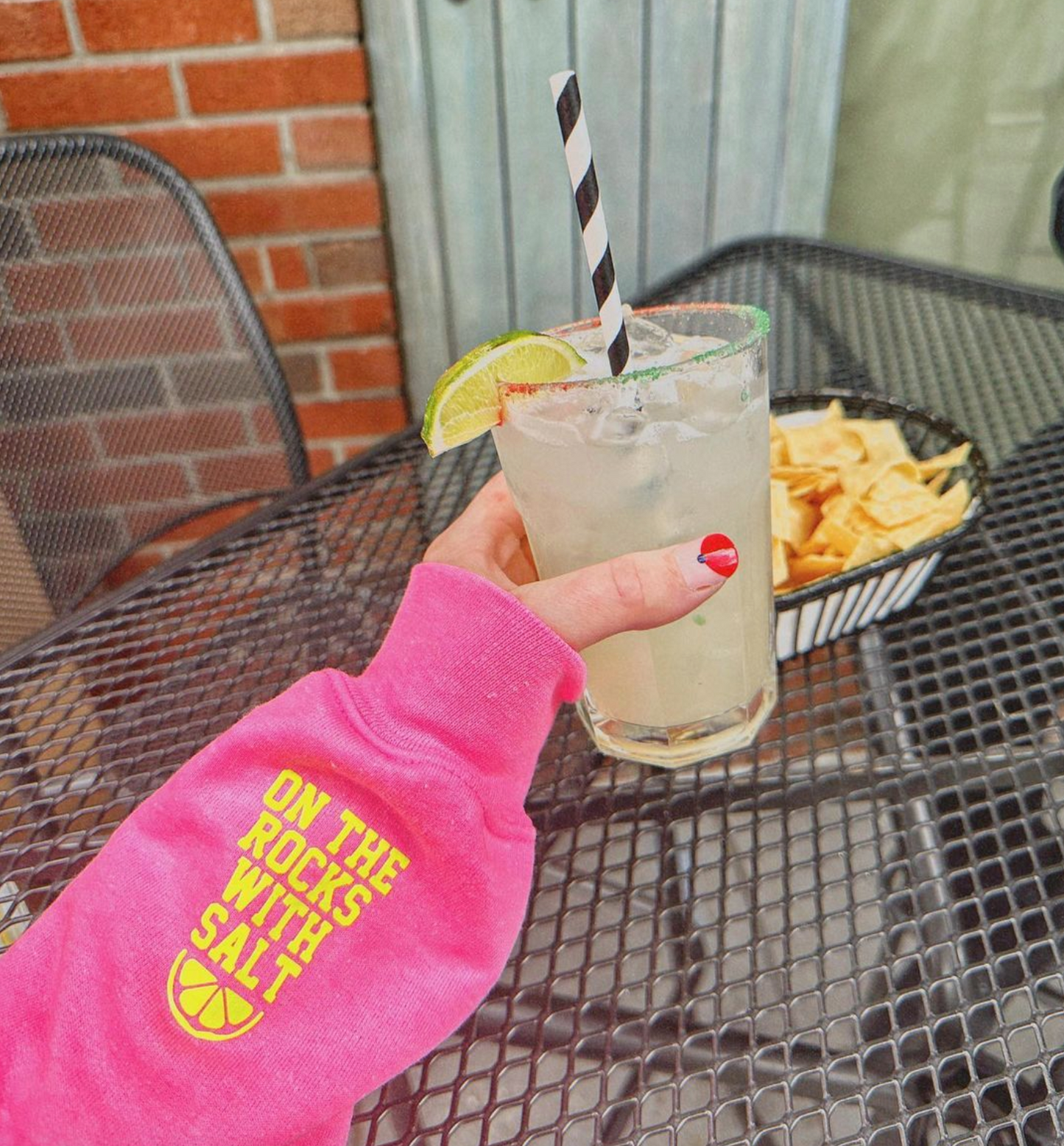 MARGS Pink Printed Sweatshirt with Custom Cuff