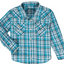 Wrangler Teal Plaid Button-Up for Infants - Korvel