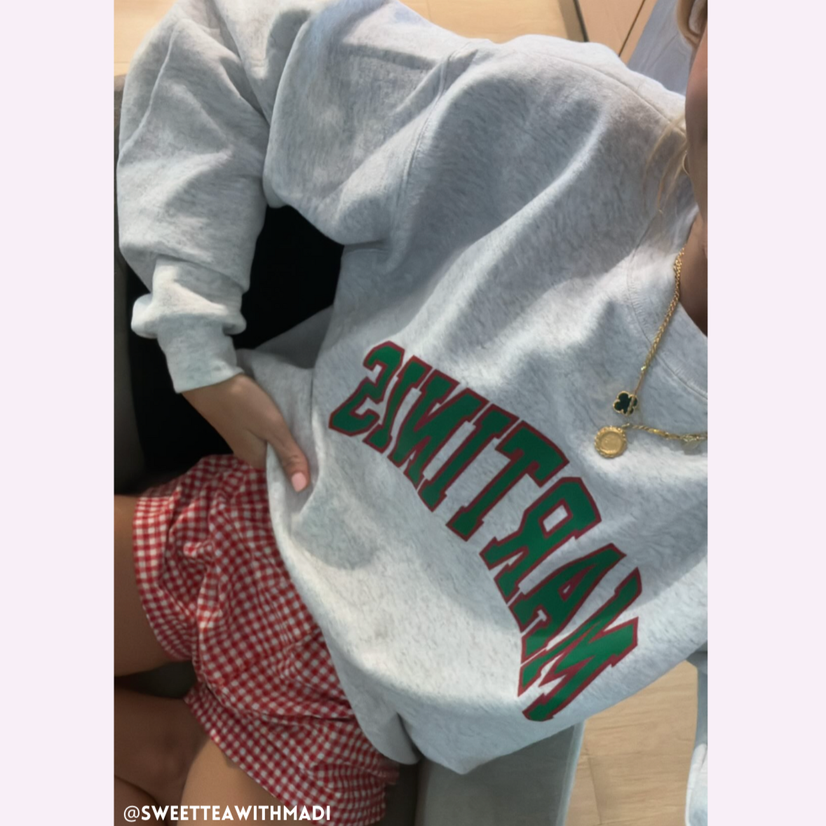 MARTINIS Sweatshirt with Customizable Cuff