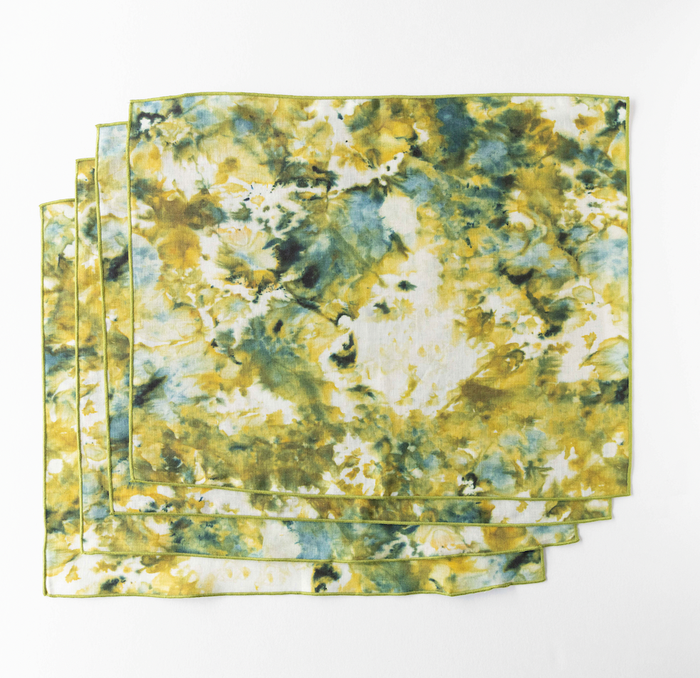 Elegante Mantel Individual de Mármol Verde