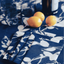 Porto Print Indigo Tablecloth - Elegant European Linen