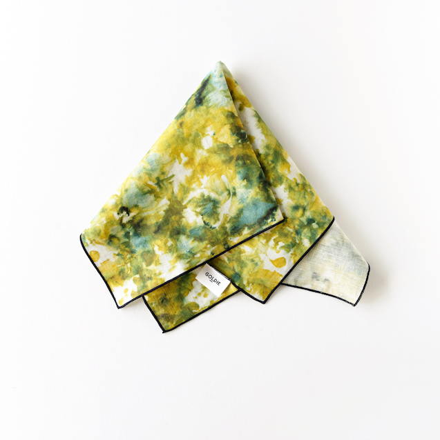 Servilleta de Tela con Estampado de Mármol Verde