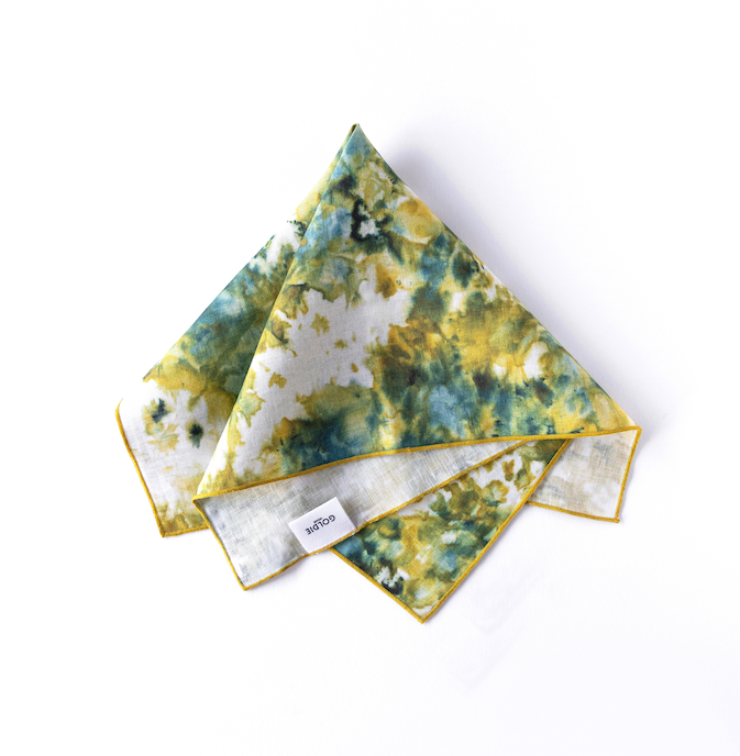 Servilleta de Tela con Estampado de Mármol Verde