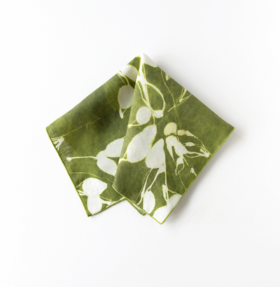 Porto Print Olive Napkin - Elegant Table Linen