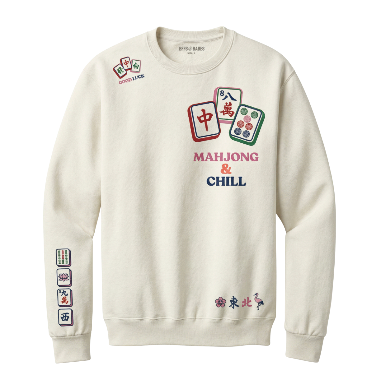 Sweatshirt imprimé Mahjong & Chill