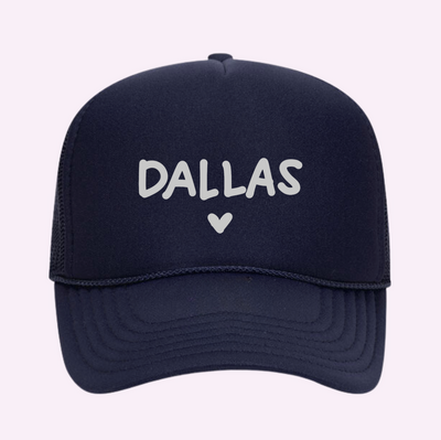 I Love Dallas Printed Trucker Hat