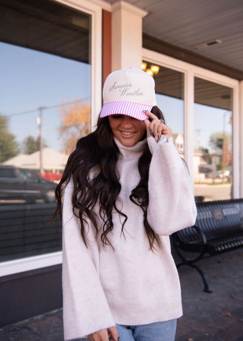 Sweater Weather Embroidered Baseball Cap
