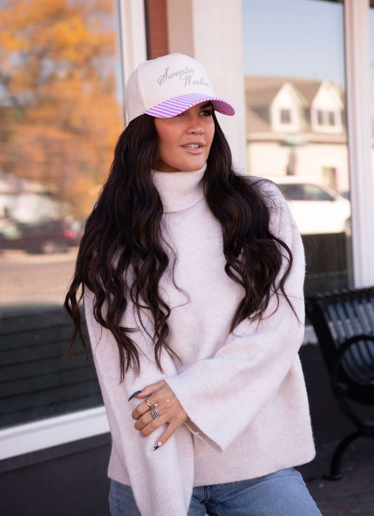 Sweater Weather Embroidered Baseball Cap