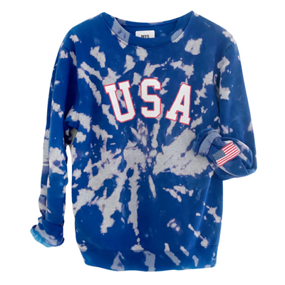 TRU AMERICAN ♡ USA tie-dye graphic sweatshirt - Korvel