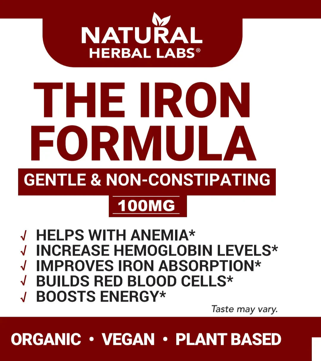 Fórmula de Hierro Herbal Orgánica - Soporte a Base de Plantas