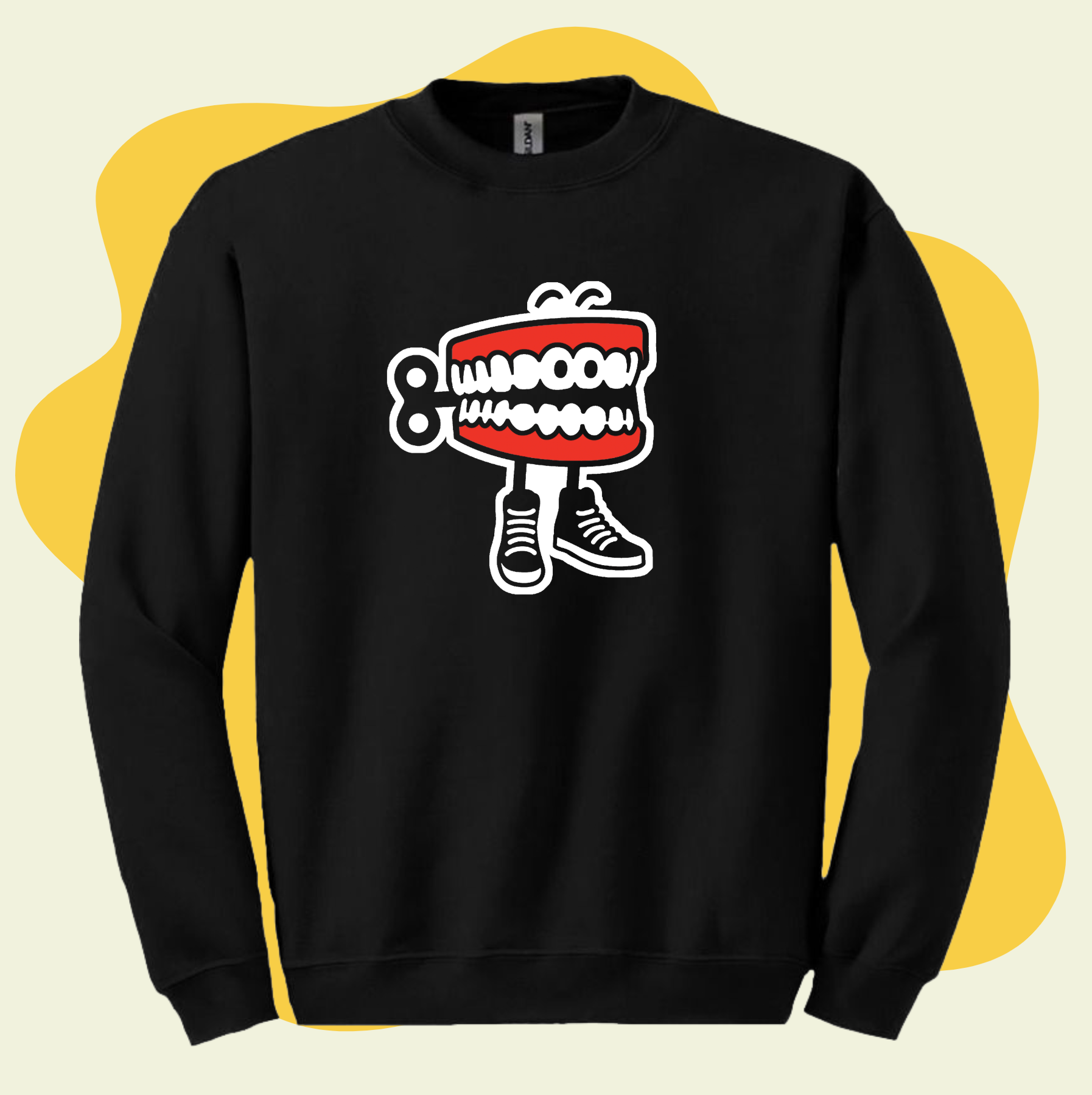 Classic Chattertooth Sweatshirt - Black - Korvel