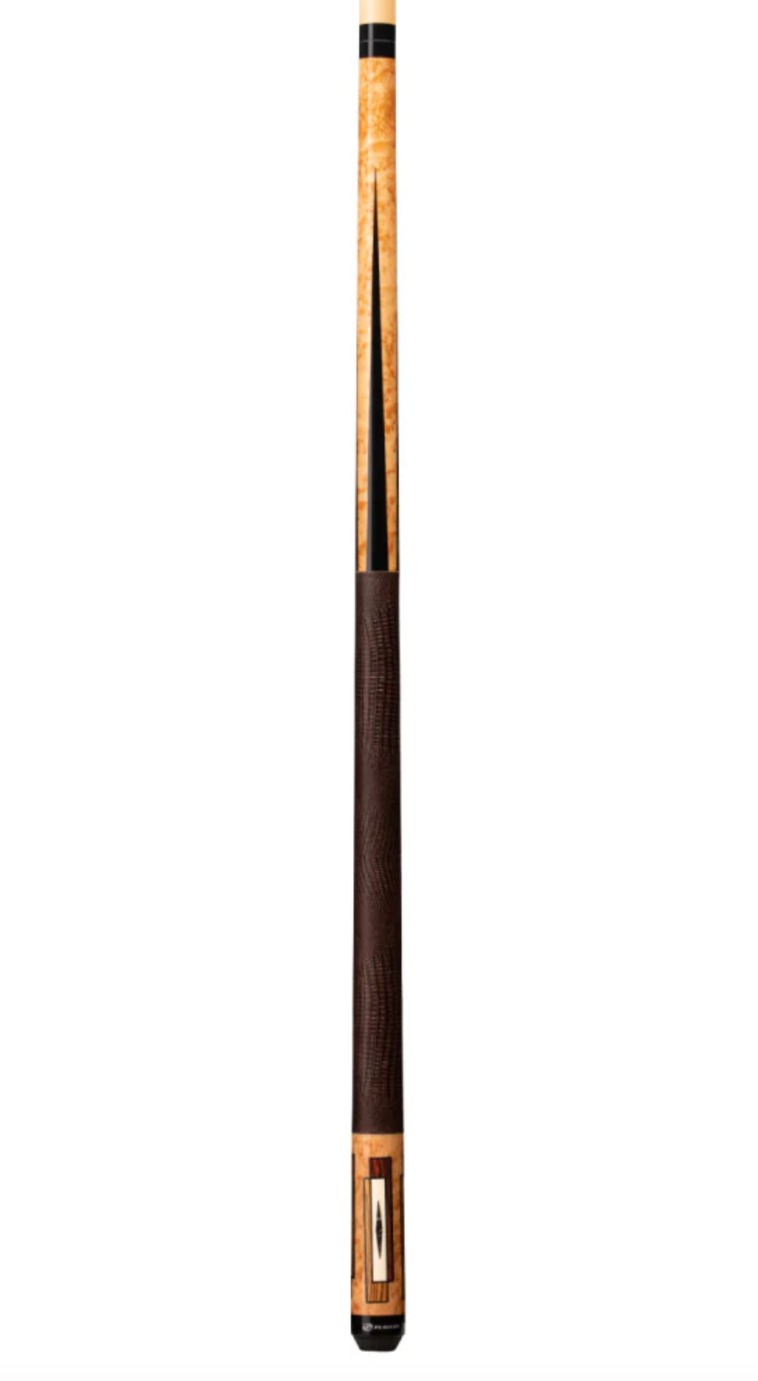 Elegant Antique Maple Cue with Lizard Leather Wrap - Korvel