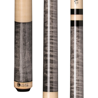 Elegant Grey Stained Birdseye Lucasi Cue Stick - Korvel