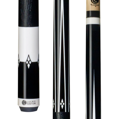 Elegant Midnight Black Lucasi Cue with Imitation Bone Accents - Korvel
