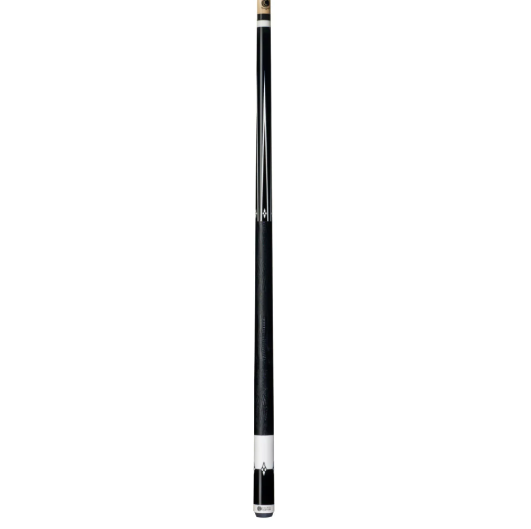 Elegant Midnight Black Lucasi Cue with Imitation Bone Accents - Korvel