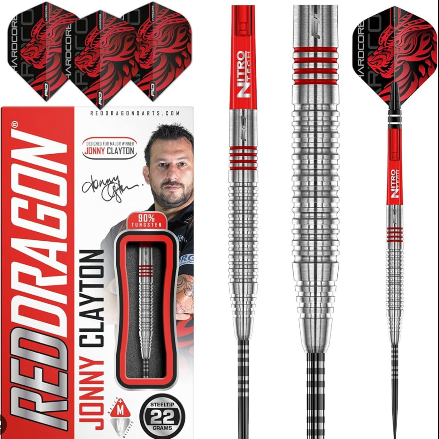 Dardos Johnny Clayton Original 2.0 Red Dragon 