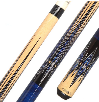Koda Cue Premium Glossy Birdeye Cue with Blue/Black Accents - Korvel