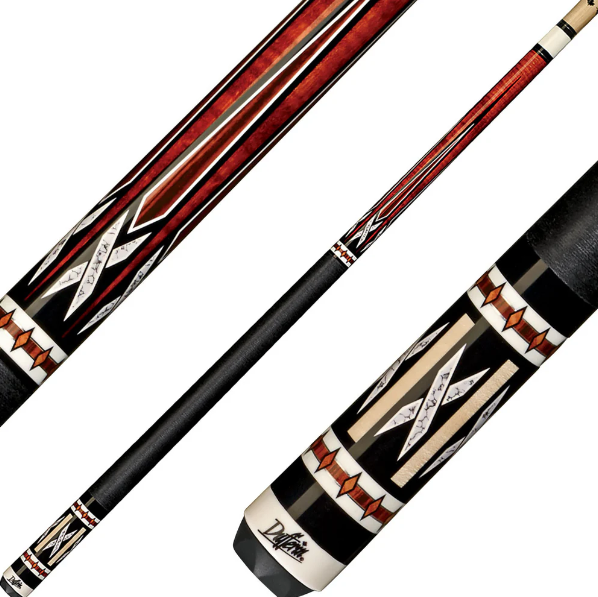Premium Dufferin Cue Stick with Elegant White Recon Overlay - 19oz - Korvel