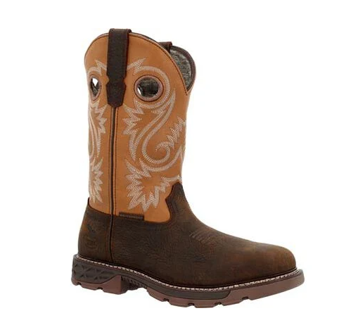 Botas de trabajo impermeables para hombre Georgia Boot Carbo-Tec FLX de 11" con tirador