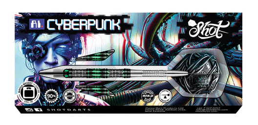 Cyberpunk Precision Steel Tip Darts by Shot AI - Korvel