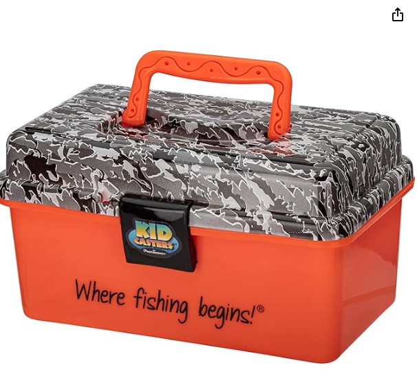 Cajas de Juego de Pesca para Jóvenes Kid Casters con Bandeja Extraíble