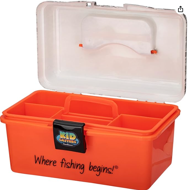 Cajas de Juego de Pesca para Jóvenes Kid Casters con Bandeja Extraíble