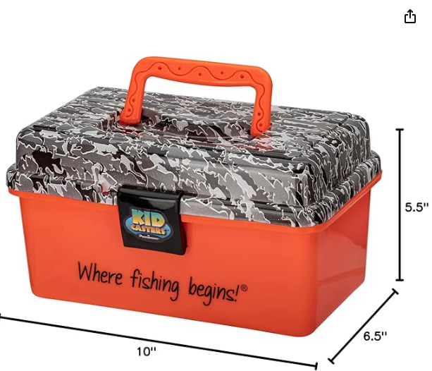Cajas de Juego de Pesca para Jóvenes Kid Casters con Bandeja Extraíble