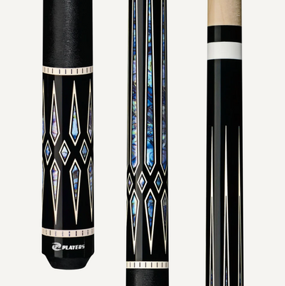Elite Black and Blue Recon Billiard Cue with Premium Linen Wrap - Korvel