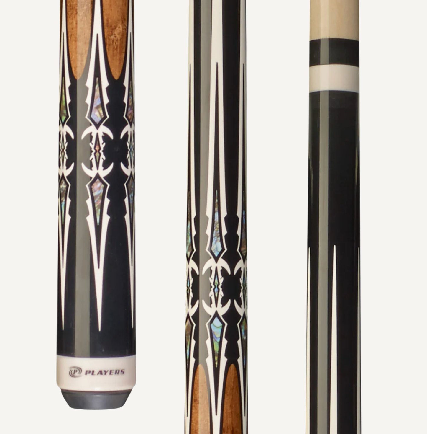 Players Black & Antique Maple Wrapless Cue - Korvel