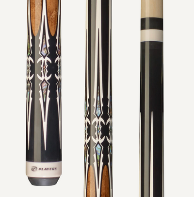 Players Black & Antique Maple Wrapless Cue - Korvel