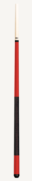 Vibrant Matte Red Cue Stick with Elegant Irish Linen Wrap - Korvel