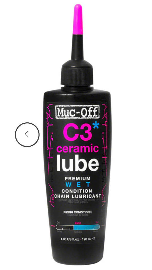 Muc-Off C3 Ceramic Wet Chain Lube - Premium Performance Lubricant - Korvel