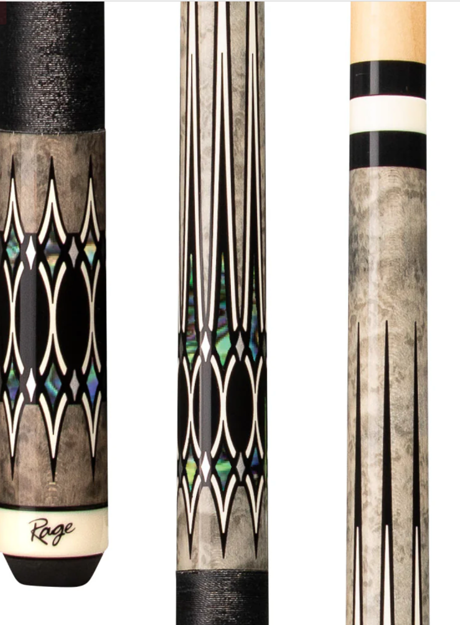 Rage Nacre Precision Cue with Durable Black Wrap - Korvel