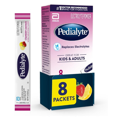 Pedialyte Electrolyte Powder Packs - Strawberry Lemonade Flavor