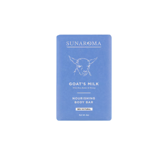 Savon au lait de chèvre Sunaroma avec beurre de karité et miel de manuka - 8 onces