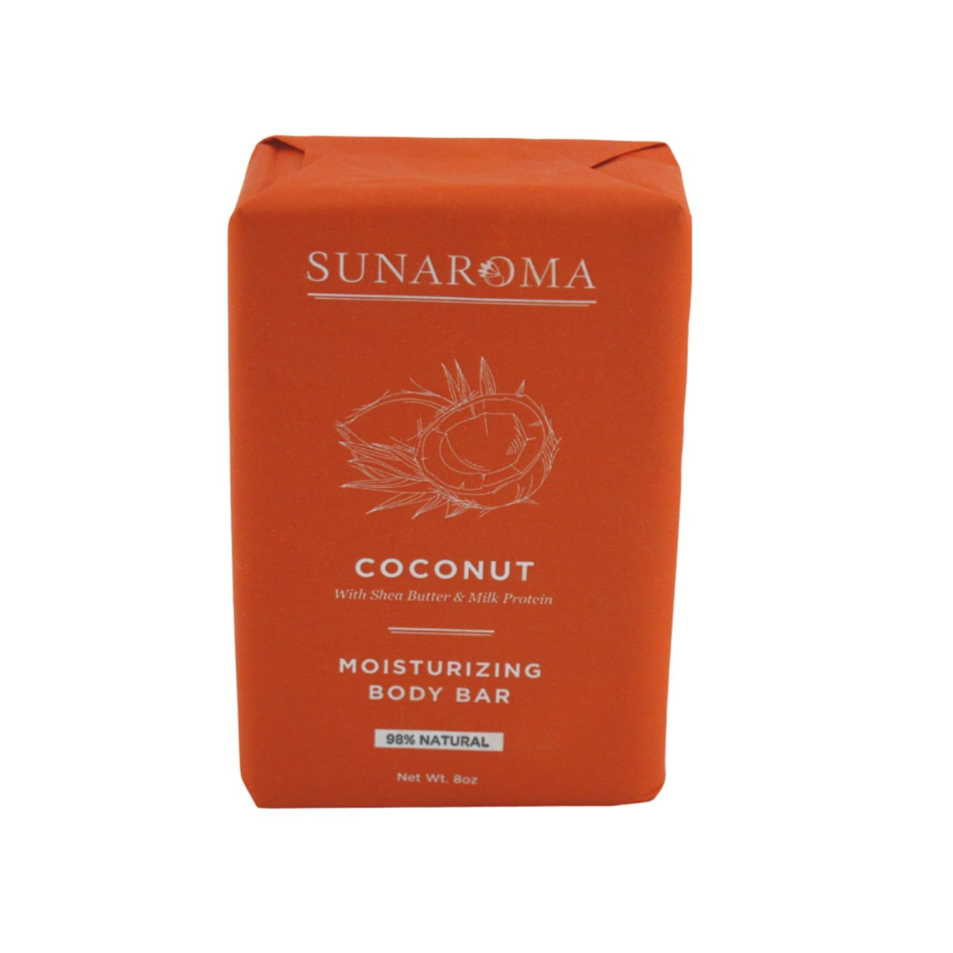 Savon en barre au beurre de coco biologique Sunaroma - 8 oz