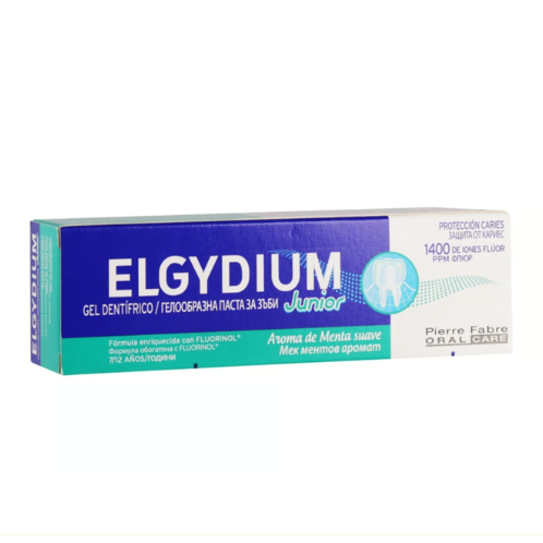 Elgydium Junior Mild Mint Toothpaste Gel for Ages 7-12 - 50ml