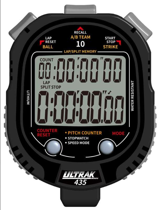ULTRAK 435 Pitch Counter with Speed Monitor & Stopwatch