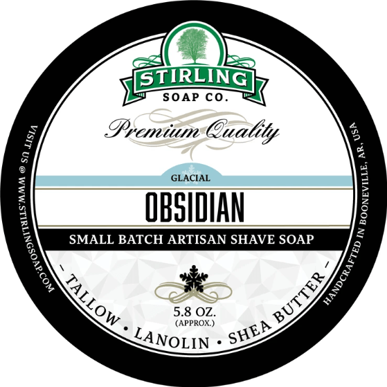 Colección de Afeitado Glacial Obsidiana de Stirling Soap Co.
