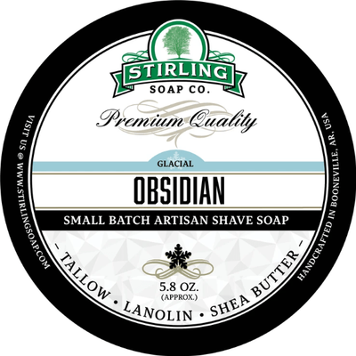 Collection de rasage Glacial Obsidian de Stirling Soap Co.